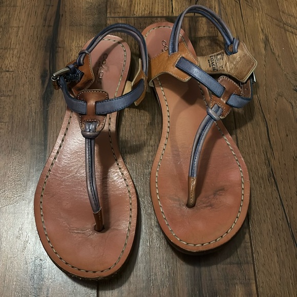 Leather Coach sandals - Picture 1 of 4